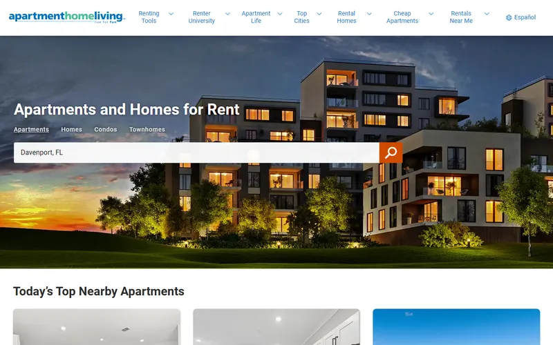 ApartmentHomeLiving rental marketplace homepage