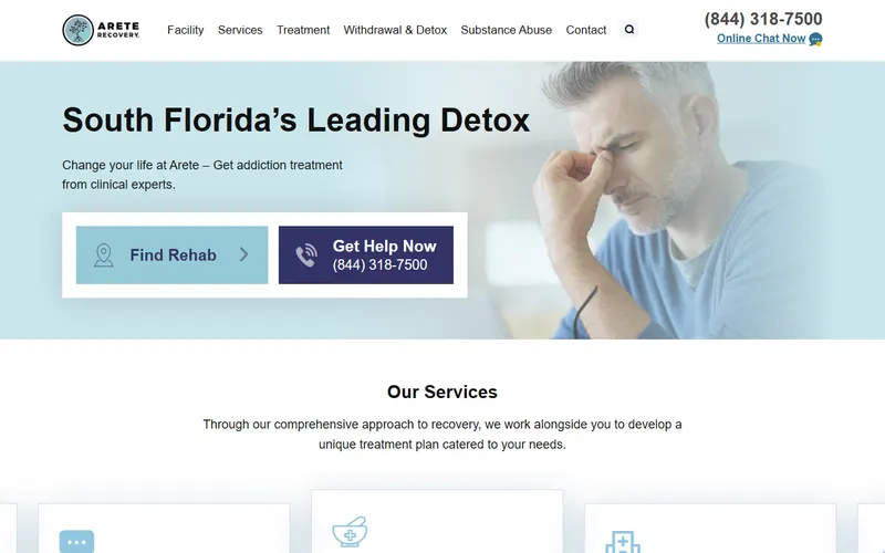 Ocean Breeze Recovery treatment center homepage